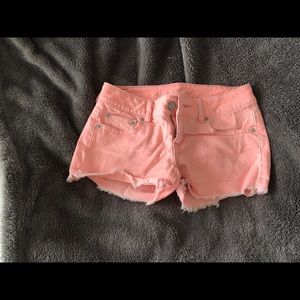 Pink/salmon American Eagle shorts